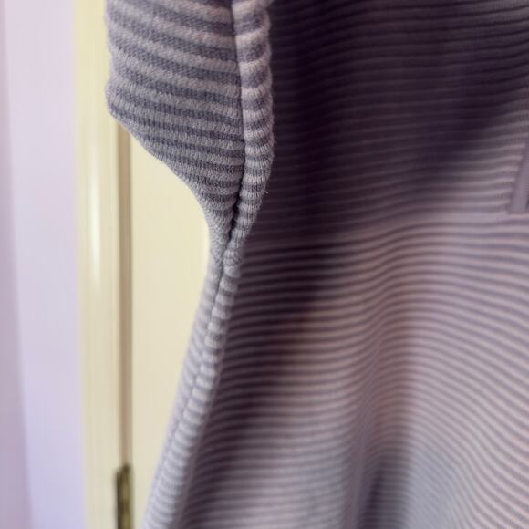 Offline Aerie Ribbed 1/4 Zip Pullover Sweatshirt Size M Purple Oversized Comfy - Picture 9 of 11